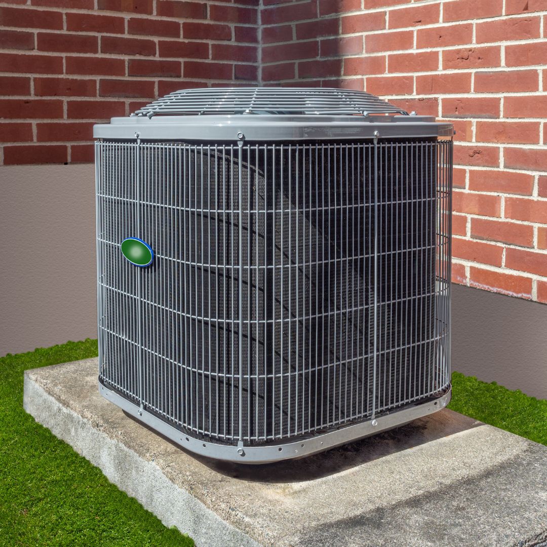 AC unit outside of a brick building