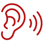 an ear hearing sound