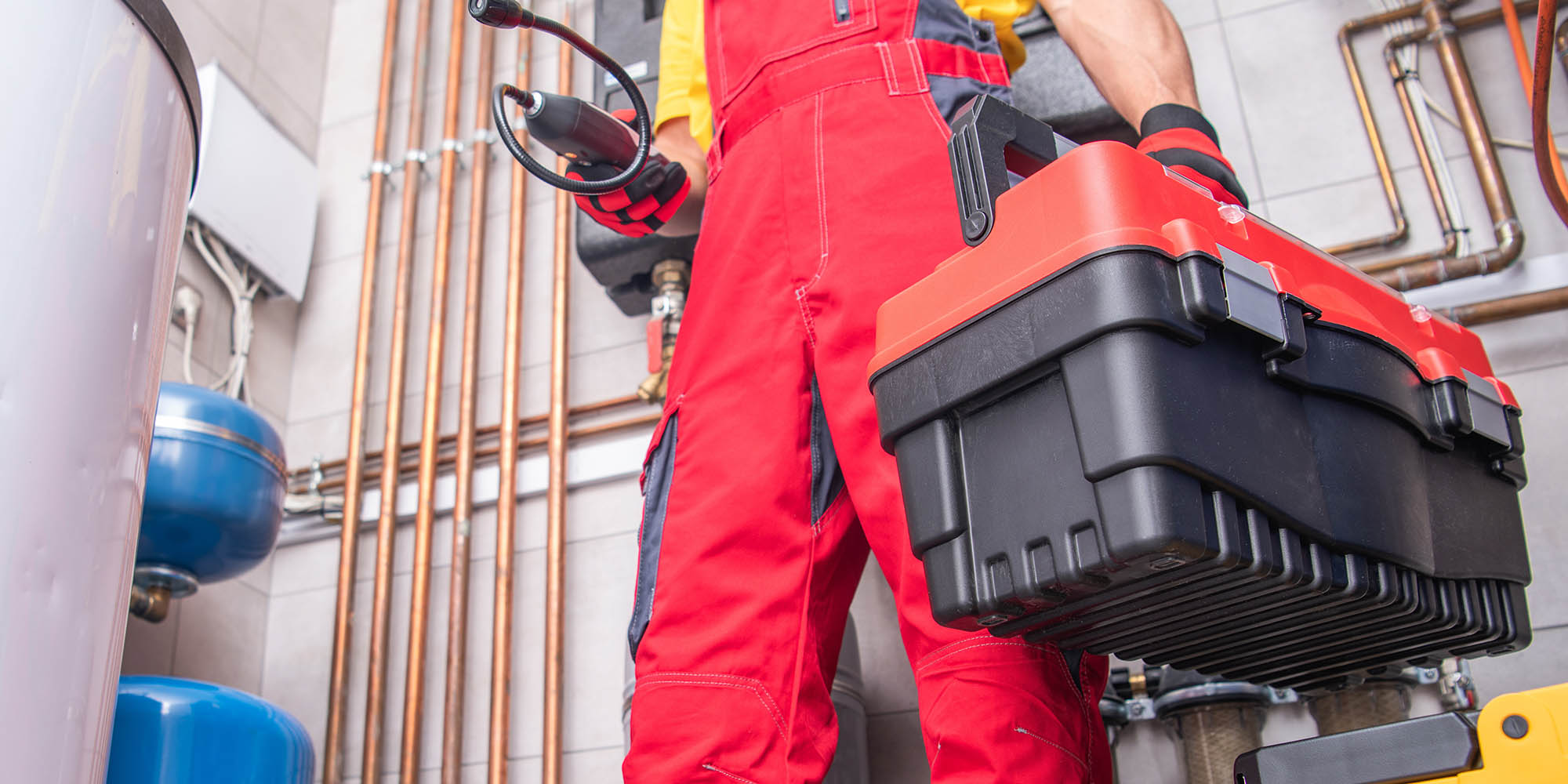 Residential Furnace System Technician at Work