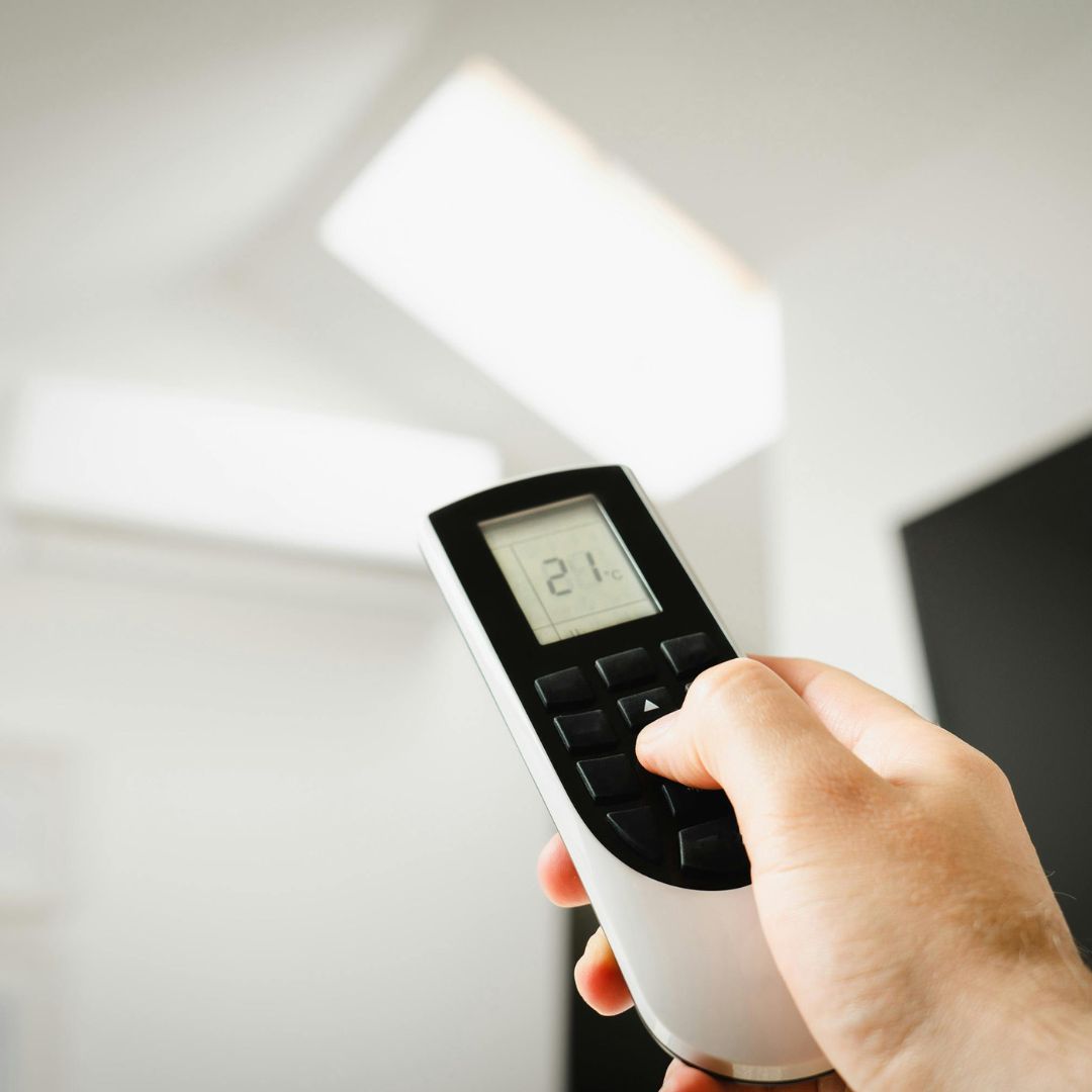 adjusting the temperature with a remote