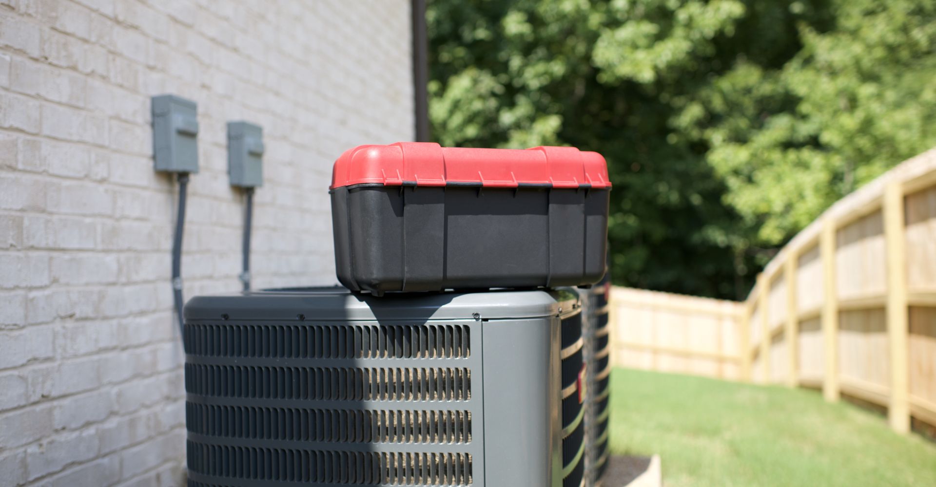 a toolbox on a ac unit