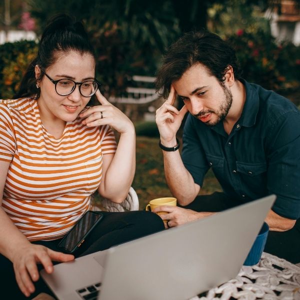 a couple considering a contractor